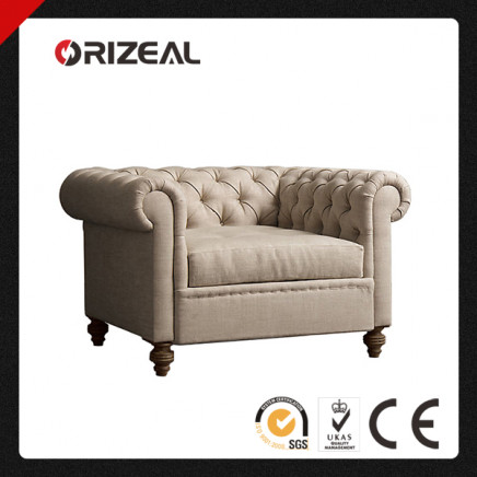 19th C. Chesterfield Upholstered Living Room Chair (OZ-CC-001)