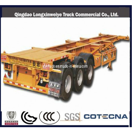 2 Axles Skeleton Container Flat Bed Semi-Trailer