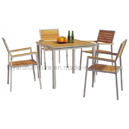 2-Years of Warranty Patio Teak Wood Dining Set (D540, S240)