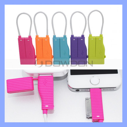 2 in 1 Small Bag USB Sync Data Charger Cable for iPhone 5 5s 4s