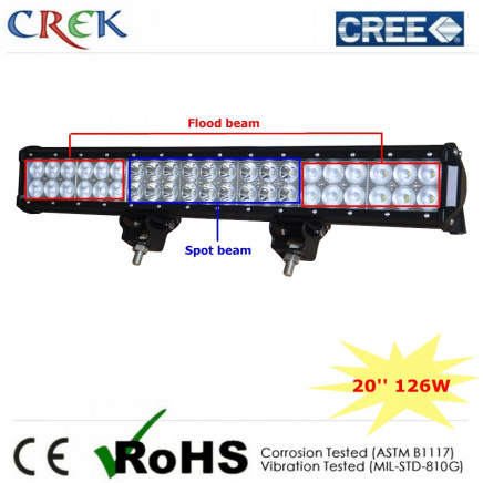 20'' Inch 126W LED Light Bar for Truck, Ford Lift, Train, Boat (CK-BC22103)