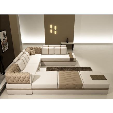 2014 Modern Leather Sofa Jfu-9