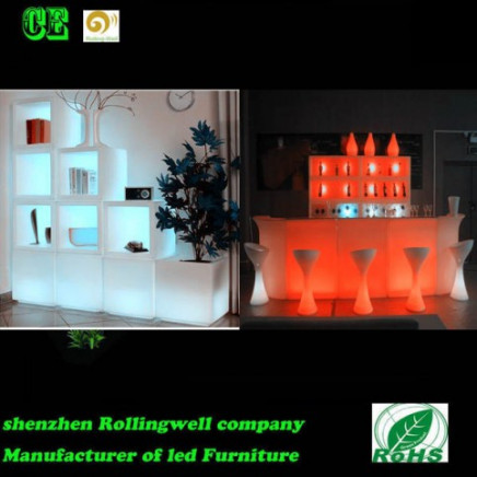 2015 Fashion LED Bar Furniture Plastic Rechargeabled LED Full Light Counter