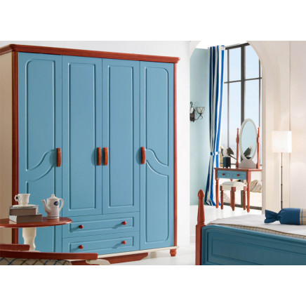 2015 Fashion Solid Wood 4 Doors Wardrobe (MY-3301B)