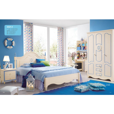 2015 Little Boys Single Bed New Design Children Bed Cheap Kids Bedroom Furniture (JB-3321)