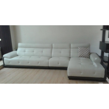 2015 Modern Leather Living Room Sectional Sofa with Chaise (N853)