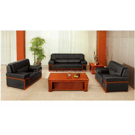2015 New Design Genuine Leather Sofa Set with Wood Frame (HY-S915)