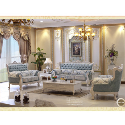 2015 New Design! Living Room Sofa Blue Fabric Sofa (sql-6301B)