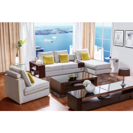 2015 New Modern Leather Corner Living Room Sofa Set Furniture