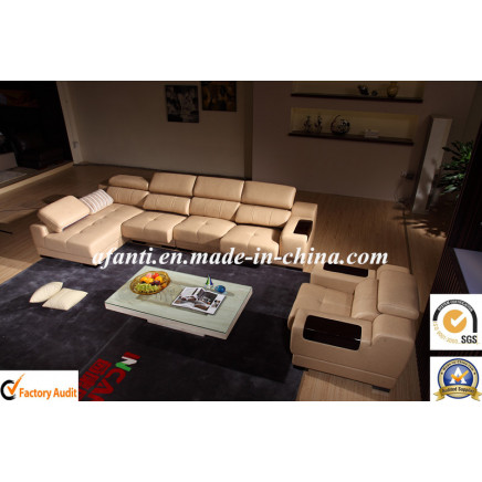 2015 New Quality Corner Leather Sofa (N802)