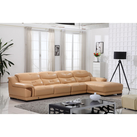 2015 Professional Produced Italian Leather Sectional Sofa Furniture (N813)