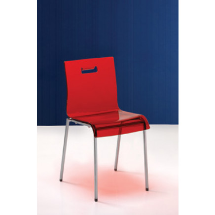 2015 Simple Red Metal Dining Chair