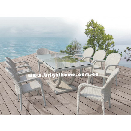 2015 U Shape Outdoor Rattan Dining Set