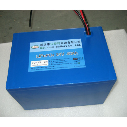 24V 40A LiFePO4 Lithium Batteries Pack with Solar System