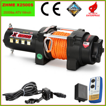 2500lbs ATV Waterproof Rescue Small Winch with Synthetic Rope