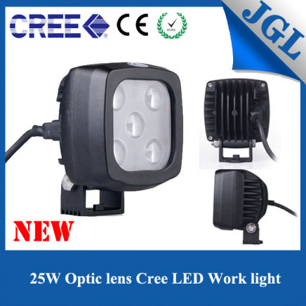 25W LED Worklamp Square Spot Beam for Truck/UTV/ATV/Tractor/Forklift