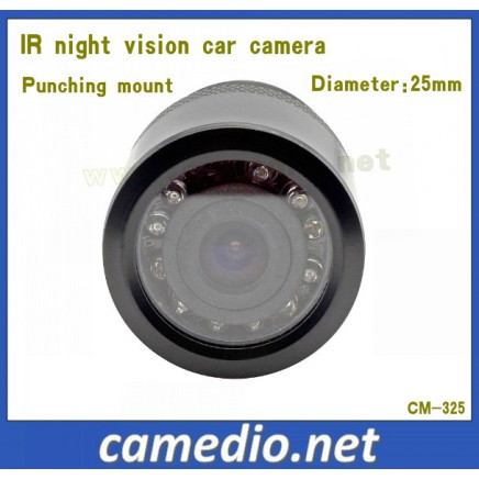 25mm Hiddien Mount IR Night Vision Car Reversing Rear Camera