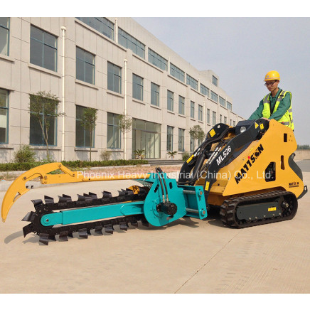 26HP Perkins Engine Mini Skid Steer Loader with Trencher