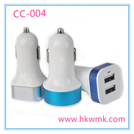 3.1A Dual USB Output Mini Car Charger (CC-004)