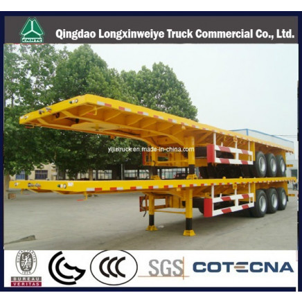 3 Axle Flat Bed Container Semi Truck Semi Trailer