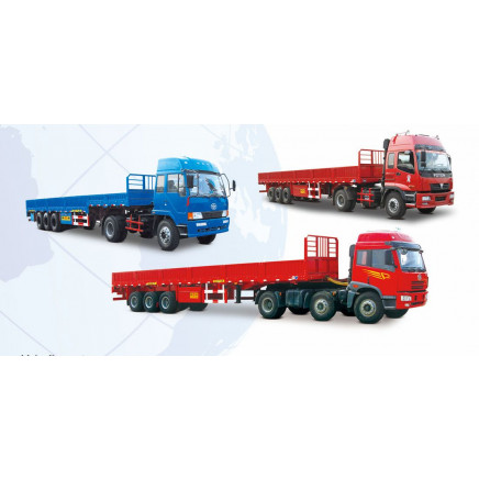 3 Axle Heavy Mechiney Transport Low Bed Semi Trailer
