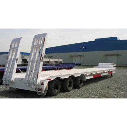 3-Axles 60ton Low Bed Semi-Trailer for Construction Machinery