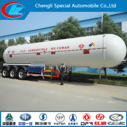 3 Axles Liquid Petroleum Gas Tanker Trailer, 59.52 Cbm Good Quality LPG Semi Trailer for Sale