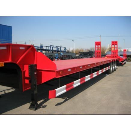 3 Axles Trailer Low Bed Semi Trailer for 50tons 60tons Construction Machinery Low Bed Semitrailer