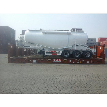 30cbm 3 Axle Bulk-Cement Carrier Semi-Trailer Shipped to Kenya