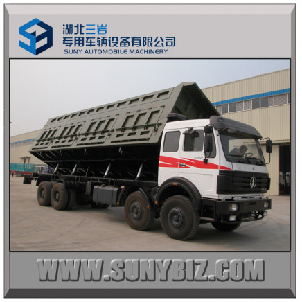 30cubic 50t Beiben/North Benz 8X4 Heavy Side Tipper Truck