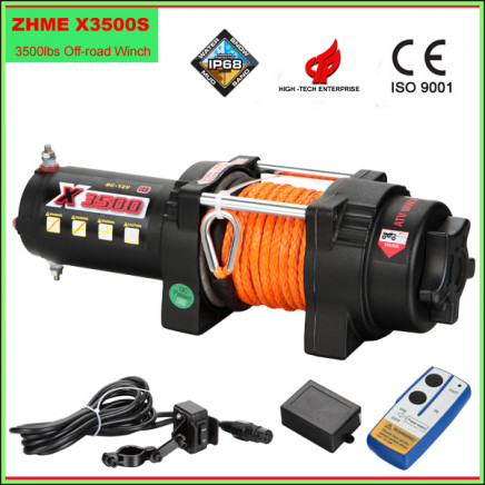 3500lbs 12 Volt ATV Electric Winch with Synthetic Rope