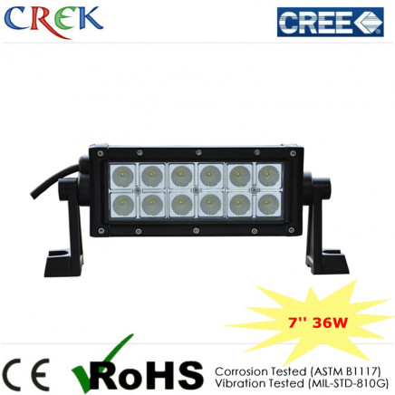 36W 7'' Inch Offroad CREE LED Light Bar Dual Row (CK-BC20603B)