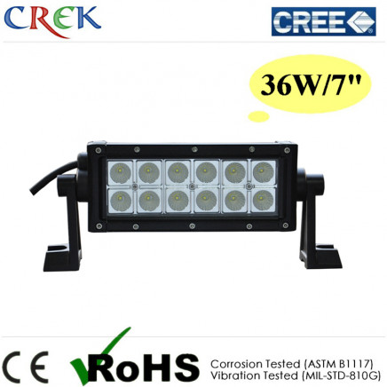 36W Dual Row LED Light Bar 7inch with CE RoHS IP68 (CK-BC20603B)