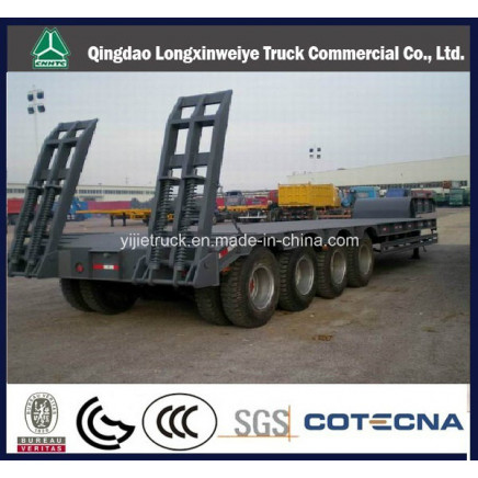 4 Axle 80 Ton Low Bed Semi Truck Trailer