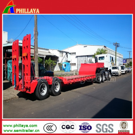 40tons Lowbed Truck Semi Trailer for Equipment Transportation