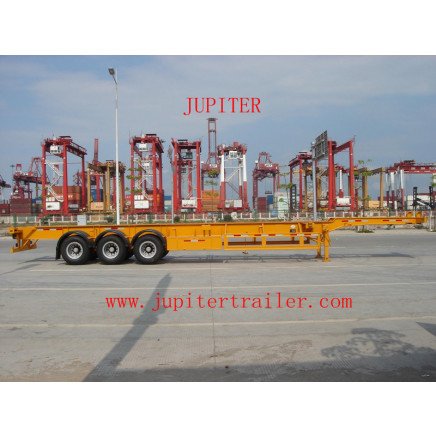 48feet Gooseneck Skeleton Three Axle Container Transportation Semi Trailer