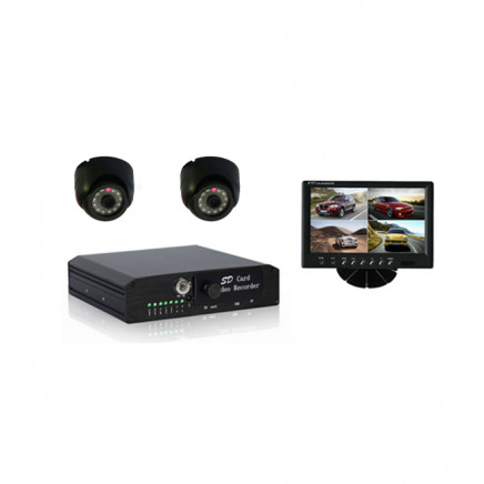 4CH Real-Time Recording DVR with 7 Inch Monitor