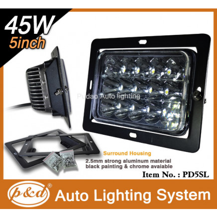 5" 4X6 High/Low Beam 45W LED Driving Light for Jeep (PD5SL 45W)