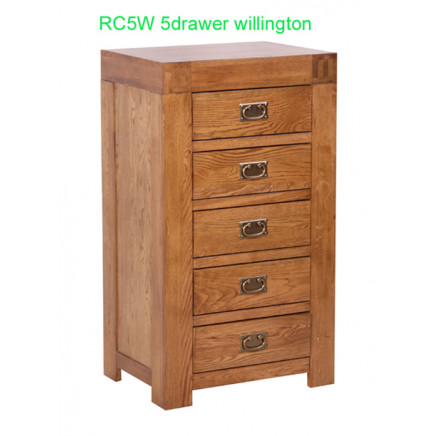 5 Drawer Solid Oak Chest /Wooden Chest of Drawers/Wooden Furniture