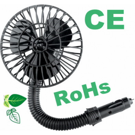 5 Inch Fixed Plastic Mini Car Fan with Direct Plug