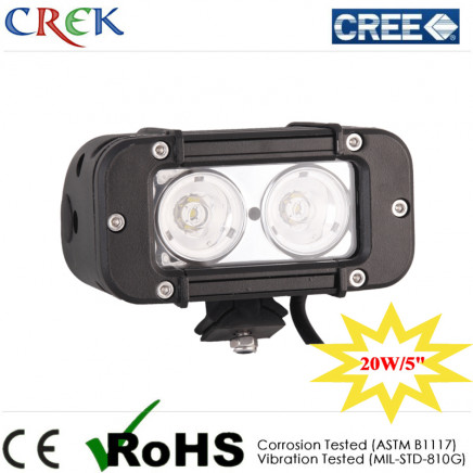 5" Single Row 20W LED Light Bar with CREE Xm-L2 LED