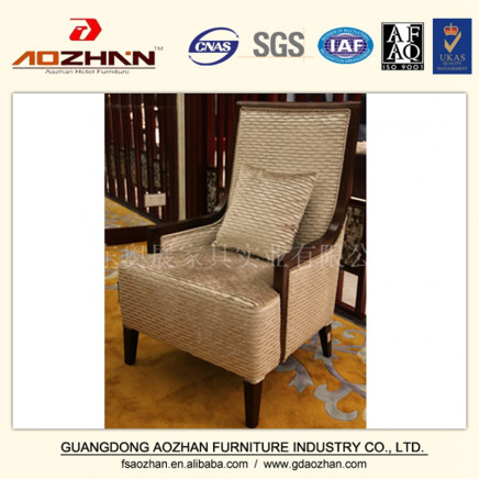 5 Star Hotel Lobby Furniture High Back Chair with Armest