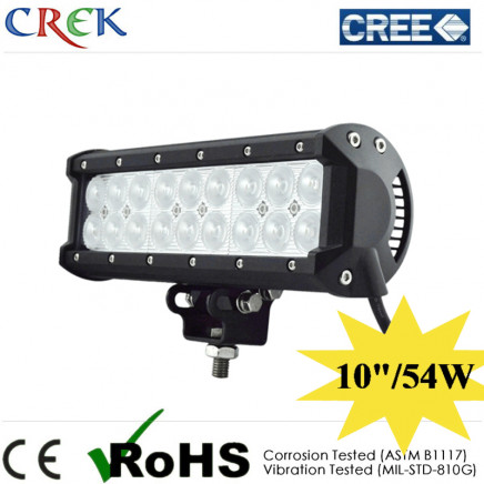54W 10" LED Work Light Bar with CE RoHS IP68