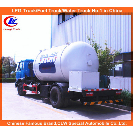 6 Wheeler 15000L LPG Tanker Truck Dongfeng LPG Gas Filling Tanker Truck