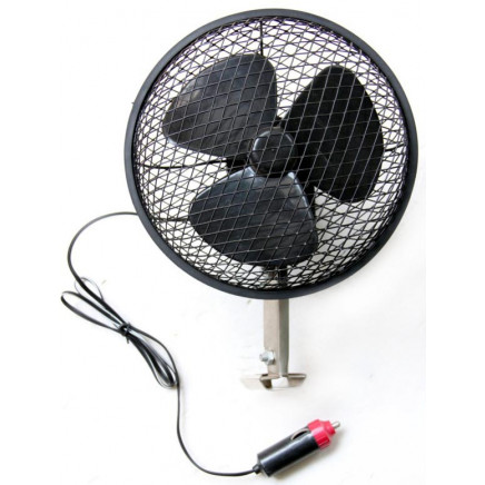 6" with Cigarette Lighter Plug Spray Plastic Car Fan