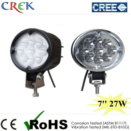 7'' Inch LED Work Light 27W Ellipse Shape with Spot Flood Beam (CK-WC0903A)