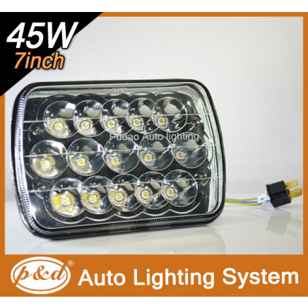 7inch Square Hi/Low LED Sealed Beam for Jeep and Other Cars