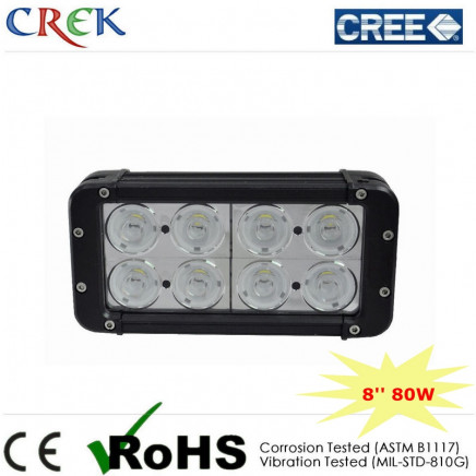 8" 80W LED Light Bar for off Road Vehicle for UTV ATV Boat (CK-BC20410)