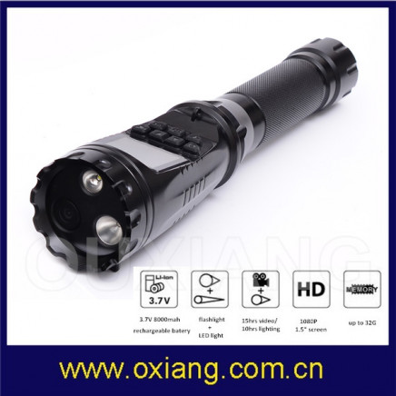 8000mAh Battery 32g Memory Police Camera with Flashlight