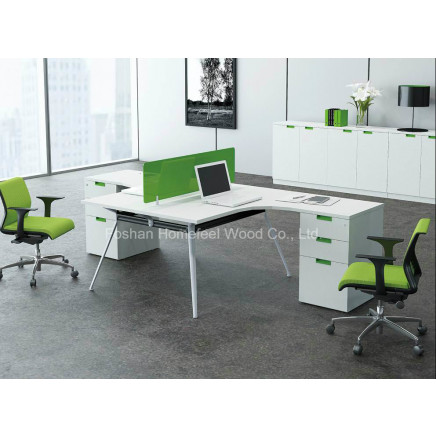 90 Degree Office Workstation Desk with Partition Screen (HF-YZM004)